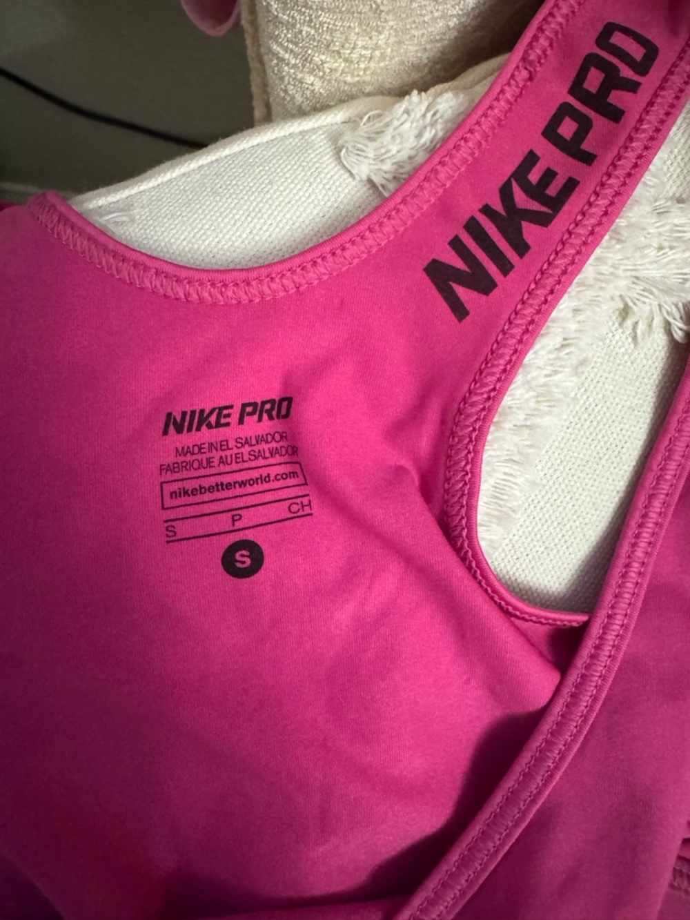 Nike Women's Pink Dri-FIT Racerback Tank with Neon Logo size small - Picture 5 of 6